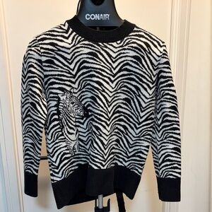 Banana Republic Black and White Zebra Sweater